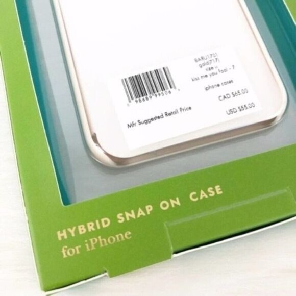 KATE SPADE 'Kiss Me You Fool' Pink iPhone 7 Case - Picture 3 of 5